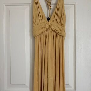 Yellow/Gold Dress w/ Crystal Snake Hardware by Sky